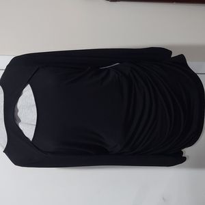 Lane Bryant Black Ruched Tunic Top